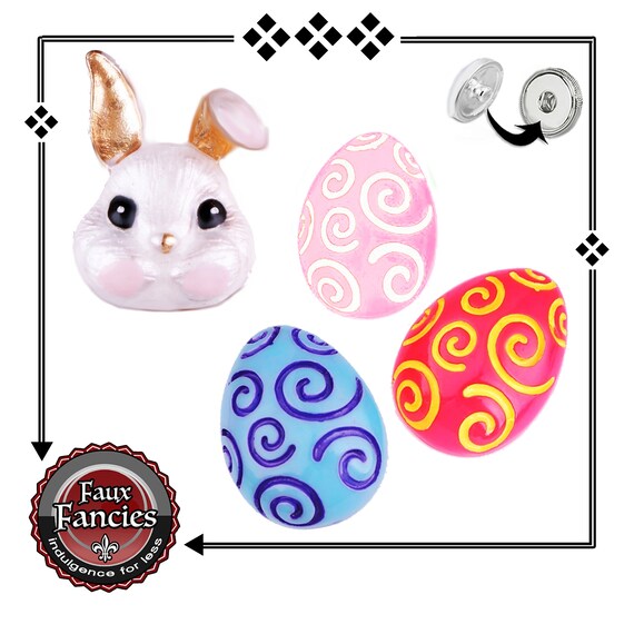 SALE! Spring Snap Button Exclusive! Easter Ginger Snap, 18mm Spring Snap Charm, #BraceletCharm, Easter Charm Snap, #SnapJewelry, #SnapButton