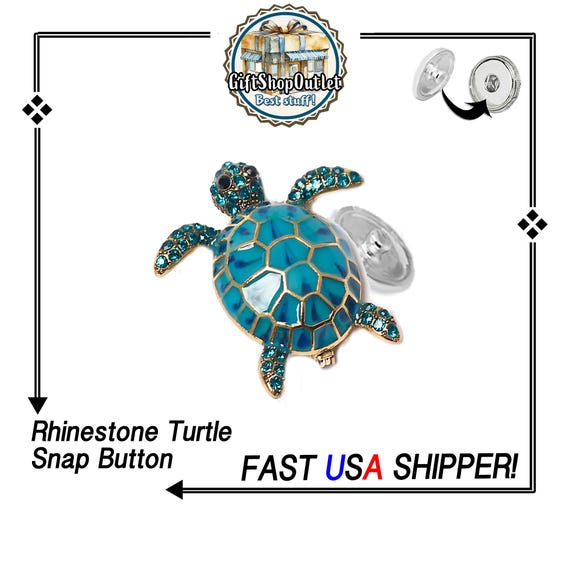 Exclusive RHINESTONE TURTLE Snap Button, Turtle charm, Rhinestone turtle, Snap Charms, Snap Button Jewelry, Snap charms, #TurtleSnapCharm
