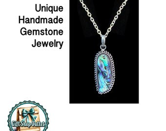 Beautiful ABALONE SHELL Pendant,Handmade ABALONE Pendant,Abalone necklace, Abalone Shell pendant, #GiftForHer,#AbalonePendant,#BeachNecklace