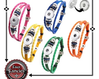 Leather Snap Button Bracelet, CLEARANCE Snap BRACELET, Ginger Snaps, Snap, Snap Jewelry, Interchangeable Snap Buttons, Jewelry gift