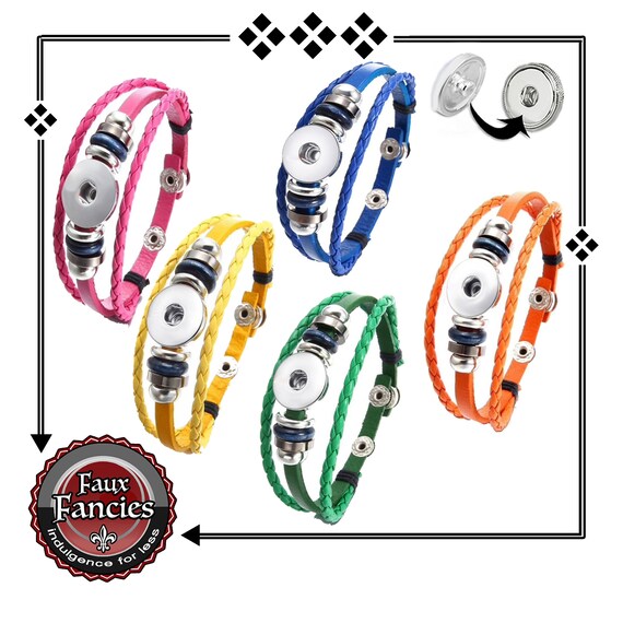 Leather Snap Button Bracelet, CLEARANCE Snap BRACELET, Ginger Snaps, Snap, Snap Jewelry, Interchangeable Snap Buttons, Jewelry gift
