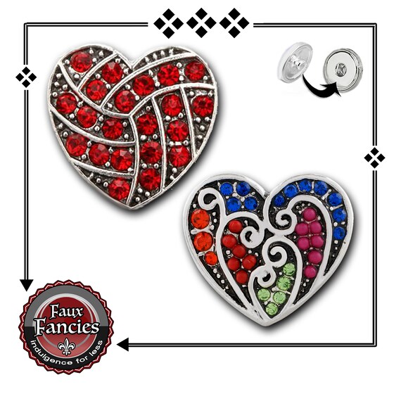 HEART Snap Buttons, FAVORITE Ginger Snaps, Heart Charms, Snap Jewelry, #HeartCharms, #SnapCharm, #HeartSnapButtons, #HeartSnapCharms