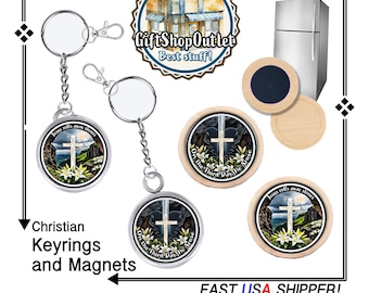 EASTER Handmade Keyring, CHRISTIAN Magnet, EASTER Magnet, Christian Magnet,#EasterGift, #ChristianGift, #EasterKeyring, #ChristianKeyring