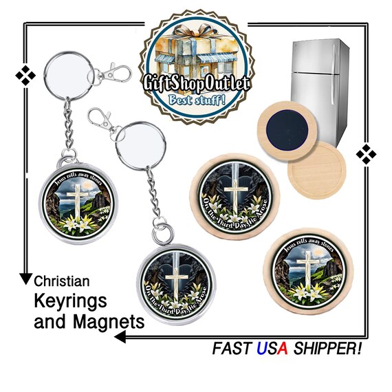 EASTER Handmade Keyring, CHRISTIAN Magnet, EASTER Magnet, Christian Magnet,#EasterGift, #ChristianGift, #EasterKeyring, #ChristianKeyring
