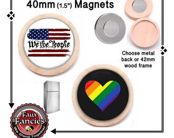 WE THE PEOPLE Handmade MAGNeT, Gay Pride Magnet, Pride in America Magnet, UsA Magnet, #WeThePeople, #GayPride, #RefMagnet, #EqualityMagnet