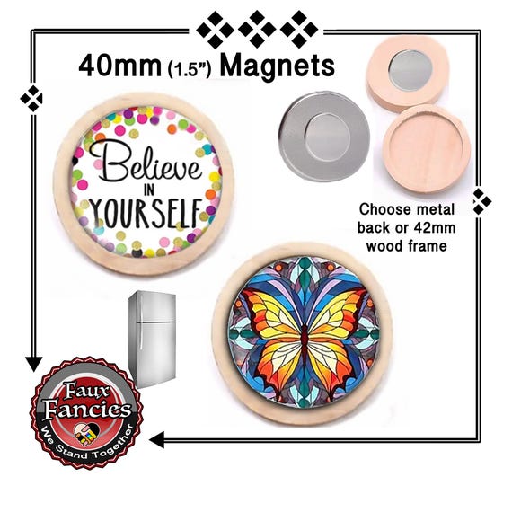 SALE! BELIEVE iN YOURSELF Handmade MAGNeT, BUTTeRFLY Magnet, BELiEVE, #BelieveMagnet, #ButterflyMagnet, #BelieveInYourself, #RefMagnet