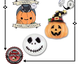 Spook-tacular Halloween Snap Buttons, Ginger Snaps, Snap Charms, Halloween Charms, Changeable Snaps, Halloween Snaps, Snap Snap