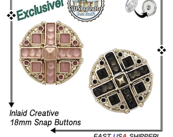 EXCLUSIVE! BEAUTIFUL Inlaid Elegant Snap Buttons, #SnapCharms, #SnapJewelry, Gift for her