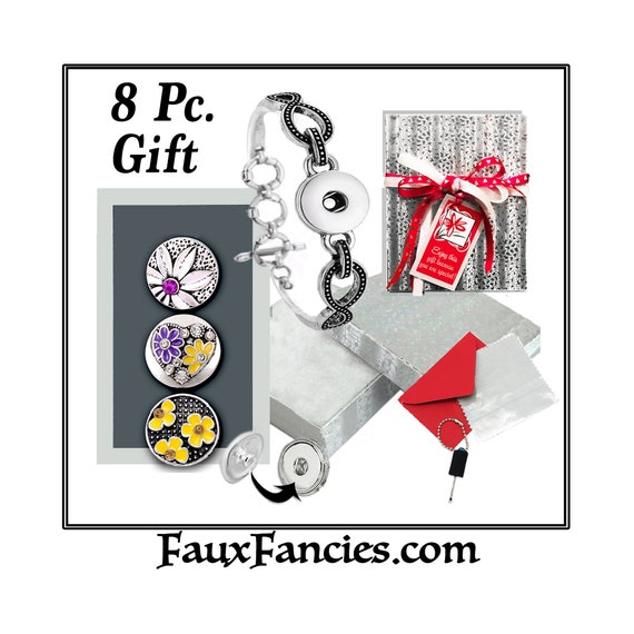 GIFT of Snap Buttons, FaST SHiP, 8pc GIFT or Snap Button Bracelet or 3pc Buttons Only, #GiftForHer, #GingerSnaps, #SnapSnaps, #FastShipGift