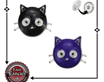 KITTY Charm, Enamel KITTY Snap Buttons, Ginger Snaps, Snap Charms, #BraceletCharms, #SnapCharms, #SwitchableSnaps, #SnapJewelry, #KittyCharm