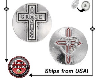 Amazing GRACE Snap Button, Christian Ginger Snap, Snap Charm, #18mmSnapButton, #SnapCharm, #ChristianSnapButton, #SnapJewelry, #AmazingGrace