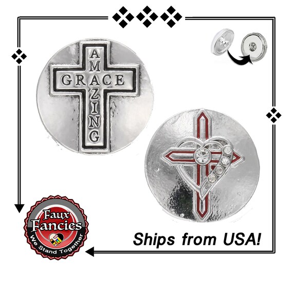 Amazing GRACE Snap Button, Christian Ginger Snap, Snap Charm, #18mmSnapButton, #SnapCharm, #ChristianSnapButton, #SnapJewelry, #AmazingGrace
