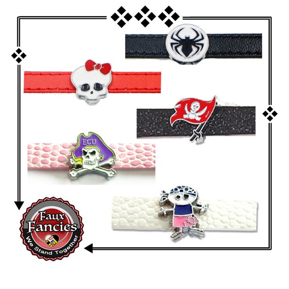 HALLOWEEN Slider charms, slide charms, Halloween Charms, 8mm charms, Pirate charms, Charms for Halloween, #SlideCharms, #PirateCharm