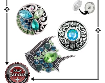 Gorgeous Rhinestone FUN SNAP Buttons, Ginger Snaps, Snap Charms, #BraceletCharm, Rhinestone Snap, #RhinestoneSnap, #SnapJewelry, #FishSnap