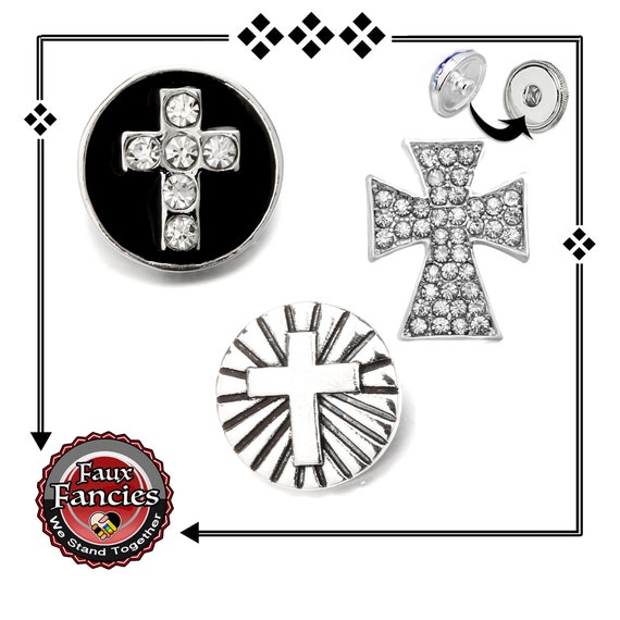 Cross SNAP Buttons, Ginger Snap, Christian Snap Charms, #ChristianCharms, #SnapCharms, #CrossSnaps, #Snap, #ChristianSnapButton, #CrossCharm