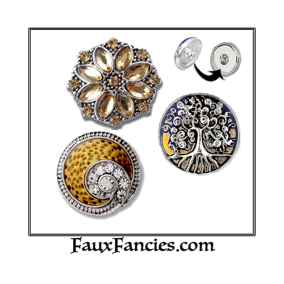 Tree of Life Snap Buttons, SALE, 18mm Ginger Snaps, Snap on Charms, Interchangeable Snap, Rhinestone Snaps, Snap Jewelry, #TreeOfLifeCharm