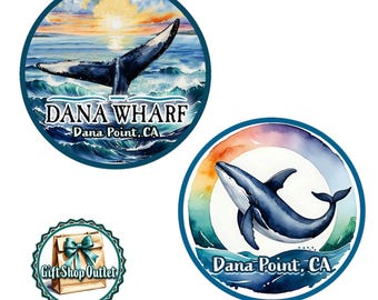 Dana Point WHALE GLASS Cabochon Handmade Keyring, WHALE Magnet, Refrigerator Magnet,#DanaPointMagnet, #WhaleKeyring, #Whale, #RefMagnet