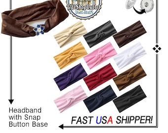 HEADBAND with Snap Button, Headband for Women, Hair Headband, #HeadbandForSnapButtons, #GirlsHeadbands, Hair Band for snap button, #Headband
