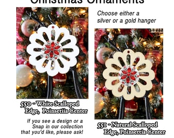 HANDMADE CHRiSTMAS Ornament, Poinsettia ORNAMeNT, Christmas Tree ornament, #ChristmasOrnament, #HandmadeOrnament, #PoinsettiaOrnament