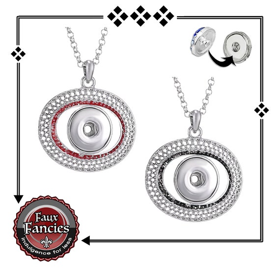 SALE! Snap Button Pendants, Oval Pendant for Snaps, Ginger Snaps, Snap Charms, Changeable Snap, Rhinestone Snap, Snap Snap, #SnapPendant