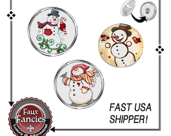 Christmas SNOWMAN Snap Button, Christmas Ginger Snap, Christmas Charm, Snowman Snap, #ChristmasSnap, #ChristmasSnapButton, #ChristmasJewelry
