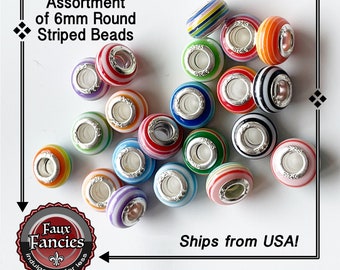 Assorted Round 6mm Beads, 3mm Hole Beads, Jewelry Beads, Glass Beads, Acrylic Beads, #JewelryBeads, #GlassBeads, #BeadsForJewelry, Beads