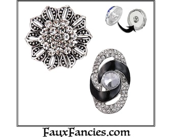 SNAP Buttons, SALE Rhinestone DESiGNS 18mm Ginger Snaps, Snap Charms, Changeable Snap, Rhinestone Snaps, Snap Button Jewelry, #SnapButtons