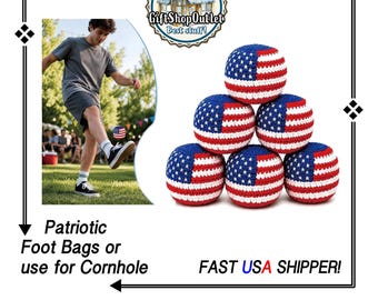 USA Foot Sacks for July 4th, 250th USA Anniversary, Team USA Foot Bag, World Cup Soccer, Olympics, Cornhole bag; #USAFootSack,#USAFootBag