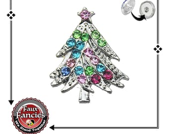CHRISTMAS TREE Snap Buttons, SALE Ginger Snaps, 18mm Snap on Charms, Interchangeable Snap, Rhinestone Snaps, Snap Snap, Jewelry gift