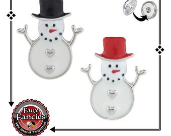Snowman SNAP Buttons, Jewelry Snaps, 18mm Ginger Snaps, Snap Charms, Christmas Snap, Christmas Charms, Snap Snap, #SnowmanCharm, Snowman