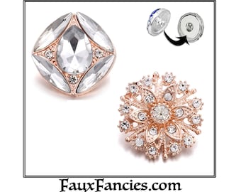 Gold Tone Snap Buttons, GORGEOUS 18mm Ginger Snaps, Snap Charms, Interchangeable Snap, Rhinestone Snaps, Bracelet Snap Jewelry, #SnapButton