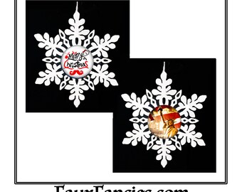 HOLIDAY SNOWFLAKE ORNAMENTs, Ginger Snaps - Snap on Charms, Interchangeable Snap, Rhinestone Snaps, Snap Charms, #SnapButton, #Christmas