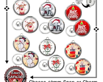 Christmas 18mm Snap Buttons, Christmas Charms, Snap Charms, Changeable Snap, Christmas Charms, #ChristmasSnapButton, #ChristmasCharms