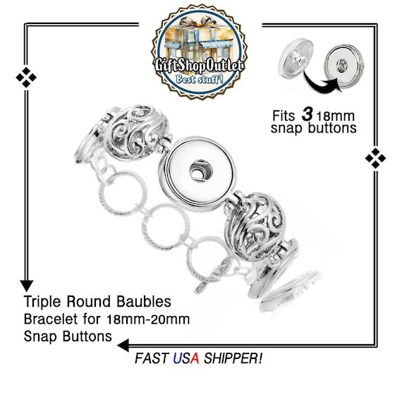Snap Button Bracelet, SALE -GORGEOUS Adjustable Snap Bracelet, Snap Bracelet for Snap Buttons, #SnapButtonJewelry, #SnapJewelry, SnapPopper