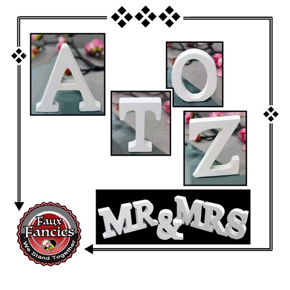 SALE! White WOOD Letters, 3” Table Letters, Wedding Letters, Paintable Letters, Wood Initials, #Mr&Mrs, #WhiteLetters, #WeddingDecor