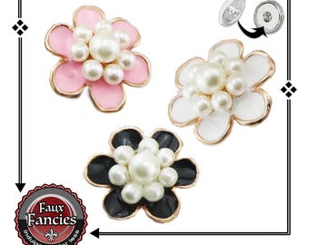 Snap Buttons EXCLUSIVELY OUR DESiGN! Flower Ginger Snap, Snap Charms, #BraceletCharms, Rhinestone Snap, #SnapSnap, #GiftForHer, #SnapButton