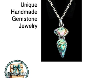 Beautiful ABALONE SHELL Pendant,Handmade ABALONE Pendant,Abalone necklace, Abalone Shell pendant, #GiftForHer,#AbalonePendant,#BeachNecklace