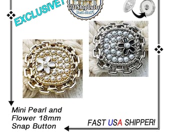EXCLUSIVE MINI PEARL Snap Buttons, BRiLLIANT Ginger Snap