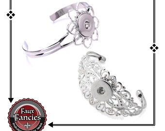 Snap Button CUFF STYLE Bracelet, Snap Jewelry for Ginger Snap, Snap, Gift for her, Snap Jewelry, Changeable Snap Buttons, #CuffBracelet