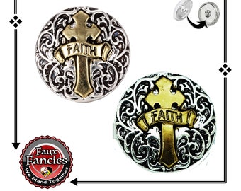 Snap Buttons, FAITH Snap Button, Christian Ginger Snap, Snap Charm, #18mmSnapButton, #SnapJewelry #ChristianSnapButton, #SnapJewelry, #Faith