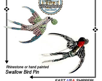 Swallow Bird Pins, Large Swallow Day Pins, San Juan Capistrano Swallows, #SwallowsDay, Mission San Juan Capistrano