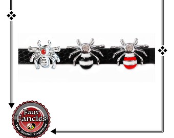 EEK... SPIDER Slider charms, slide charms, Halloween Charms, 8mm slide charms, spider charms, Charms for Halloween, #SlideCharms