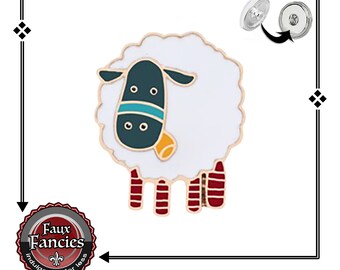 Sheep Snap Button EXCLUSIVELY OURs! Lamb Ginger Snap, Sheep Snap Charm, #SheepCharm, Rhinestone Snap, #SnapJewelry, #GiftForHer, #SnapButton