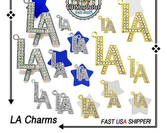 L.A. Rhinestone Charms, EXCLUSiVE L.A. BASEBALL gift, Celebrate LA, LA Sports, Los Angeles charms, #LABaseball, #LAGift, #BaseballJewelry