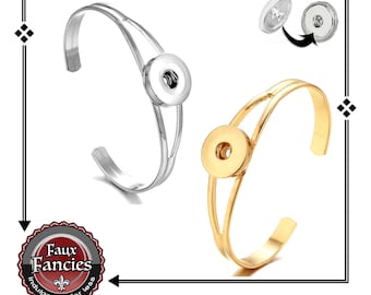Snap Button CUFF STYLE Bracelet, Snap Jewelry for Ginger Snap, Snap, Gift for her, Snap Jewelry, Changeable Snap Buttons, #CuffBracelet