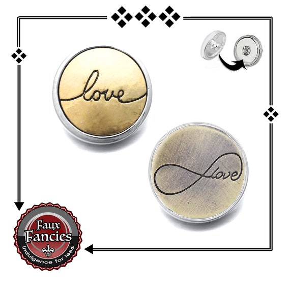 CLEARANCE! LOVE Snap Buttons, Love Ginger Snaps, Snap Charms, Switchable Snaps, #HeartCharms, #SnapCharm, #SwitchableSnaps, #Snap