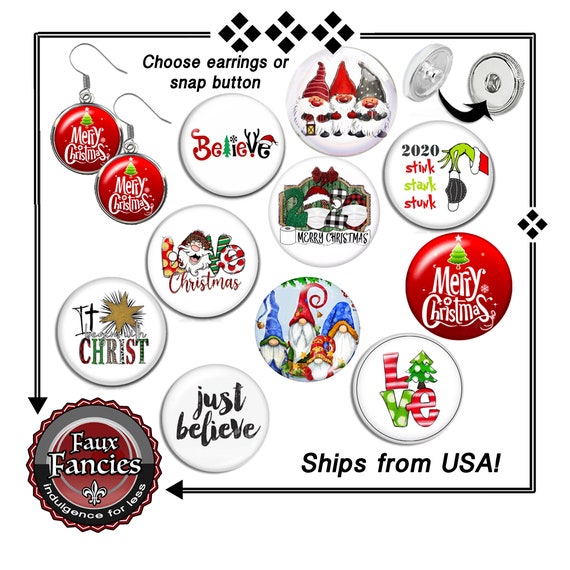 Christmas GNOME Snap Button, Christmas Ginger Snap, Christmas Charm, Christmas Snap, #ChristmasSnap, #ChristmasSnapButton, #ChristmasJewelry