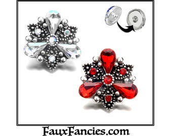 SNAP Buttons, BEAUTIFUL Snaps, 18mm Ginger Snap, Snap Charms, Changeable Snap, Rhinestone Snaps, Snap Jewelry, #RhinestoneCharm, Flower Snap