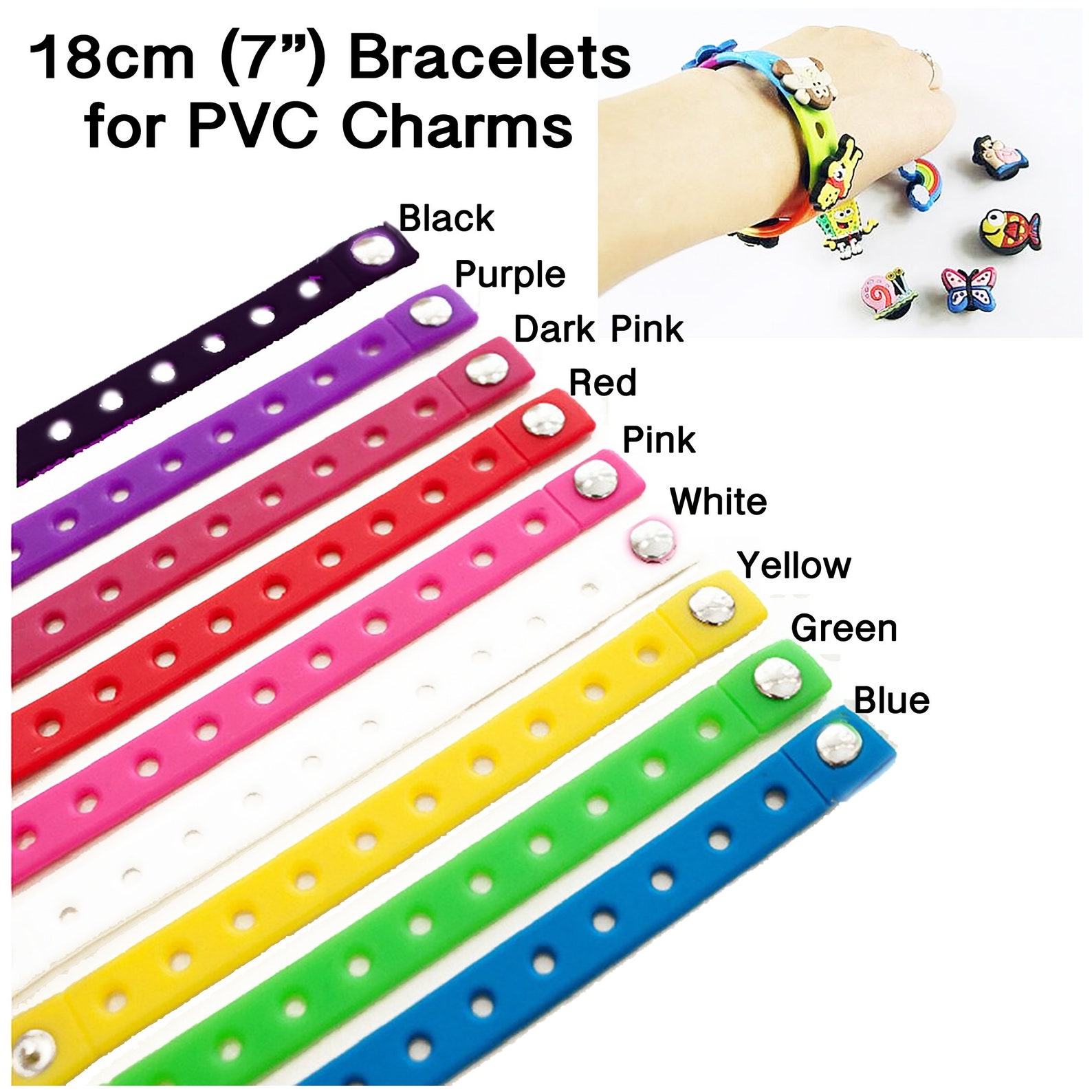 PVC Bracelet for PVC Charms Silicone Charms Kids Charms PVC Etsy
