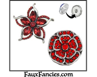 SNAP Button, GORGEOUS Snap Button, 18mm Ginger Snap, Snap Charm, Changeable Snap, Flower Rhinestone Snap, Snap Jewelry gift, #RhinestoneSnap